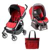 Peg Perego SIPRIMCOR Si Stroller Travel System With Matching Primo Viaggio Car Seat & Free Diaper Bag- Corallo