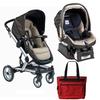 Peg Perego CR53-MU46KIT Skate Travel System With Free Diaper Bag , Moka Made in USA 