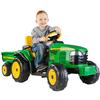 Peg Perego IGOR0040 John Deere Turf Tractor with Trailer Made in USA 