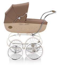 Inglesina AE05A3000US-AB06B-0ECR 2010 Classica Pram with Diaper Bag, Light Brown