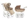 Inglesina AC06B6ECR- AB06B0ECR - AE05A3000   Classica Complete Set- Pram Bassinet - Frame -Stroller Seat - Light Brown 2010