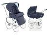 Inglesina  AC06B1MAR-AB06B0MAR- AE05A1000 Classica Complete Set- Pram Bassinet - Frame -Stroller Seat - Marina 2010