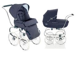 Inglesina AC06B1MAR-AB06B0MAR-AE05A1000 Classica Complete Set- Pram Bassinet - Frame -Stroller Seat - Navy Blue 2010