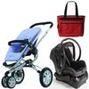 Quinny 2010 Buzz 3 Travel System in Racoon/Brown with Free Fashionable Diaper Bag 
