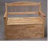 GiftMark 1625N Toy Chest With Spindle Deacon Bench - Natural