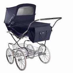 navy blue silver cross pram