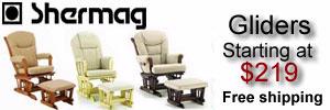Shermag Gliders and Ottomans - Starting at 219 FREE shipping!