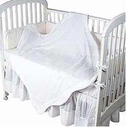 Hoohobbers Crib Bedding 4 Pc Set White Eyelet Pique Free