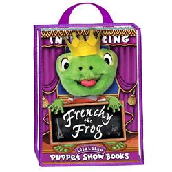 Lisa LeLeu Studios W12347 Puppet Play Set Storybook- Frenchy The Frog
