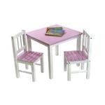 Lipper International 513PK Child's Table and 2-Chair Set, Pink and White