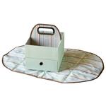 JJ Cole Diapers & Wipes Caddy - Green Stripe