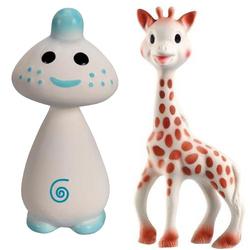Vullie 616324-300197 Sophie Giraffe and Chan Blue - Natural Teethers