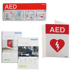 Philips 861478 AED Awareness Sign Bundle - Red