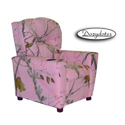 Dozydotes 13150 Fabric Childrens Recliner With Cup Holder Camouflage Pink Real Tree Coupons And Discounts May Be Available