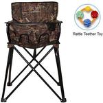 ciao! baby - Portable High Chair with Rattle Teether Toy - Mossy Oak Infinity