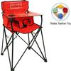 ciao! baby - Portable High Chair with Rattle Teether Toy - Red
