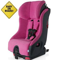Foonf  by Clek -  Car Seat with Baby On Board Sign - Flamingo