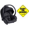 Maxi-Cosi Mico Max 30 Infant Car Seat - Nomad Black with Baby on Board Sign