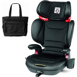 Peg Perego 2-in-1 Viaggio Shuttle Plus 120 Booster Car Seat with BONUS Diaper Bag - Licorice 