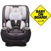 Maxi-Cosi Pria 3-in-1 Convertible Car Seat - Blackened Pearl with Baby on Board Sign
