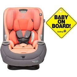 Maxi-Cosi Pria 3-in-1 Convertible Car Seat - Peach Amber with Baby on Board Sign