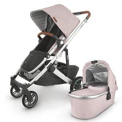 UPPAbaby CRUZ V2 Stroller - ALICE (dusty pink/silver/saddle leather) + Bassinet - ALICE (dusty pink/silver)