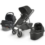 UPPAbaby  VISTA V2 Stroller - JAKE (black/carbon/black leather) + MESA V2 Infant Car Seat - JAKE (charcoal)