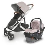 UPPAbaby CRUZ V2 Stroller - ALICE (dusty pink/silver/saddle leather) + MESA V2 Infant Car Seat - ALICE (dusty pink)