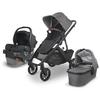 UPPAbaby VISTA V2 Stroller - GREYSON (charcoal melange/carbon/saddle leather) + MESA V2 Infant Car Seat - JAKE (charcoal)