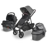 UPPAbaby VISTA V2 Stroller - GREYSON (charcoal melange/carbon/saddle leather) + MESA V2 Infant Car Seat - JAKE (charcoal)