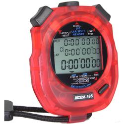 Ultrak 495-RED 100 Lap Memory Stopwatch (With 3 Line Display) - Red