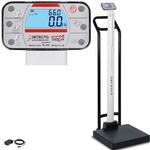 Detecto APEXH-AC Physician Scale With Handrail Mechanical Height Rod and AC adapter Legal For Trade 600 x 0.1 lb