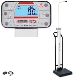 Detecto APEXH-SH-AC Physician Scale With Handrail Sonar Height Rod and AC adapter Legal For Trade 600 x 0.1 lb