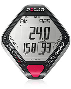 Polar CS500 introduces the two-way rocker switch for easier navigation and effortless control even at high speeds. The rider can quickly and safely operate their cycling computer by gently touching the left or right side of the handlebar unit.